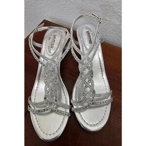 UNLISTED Kenneth Cole Women's Silver Jeweled Strappy Sandals Size 7 M